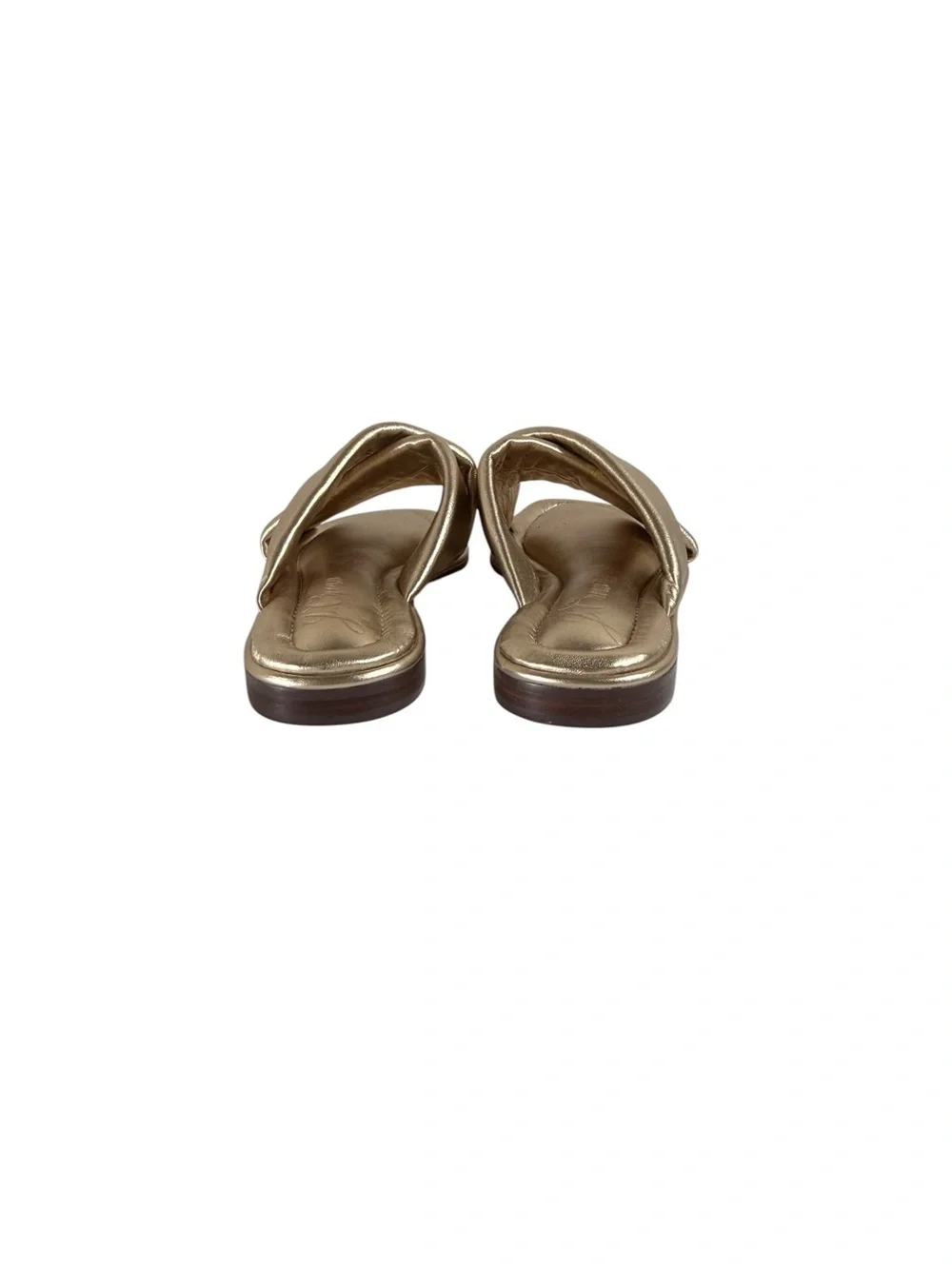 J. CREW Gold Metallic Slide Sandals for Women Size 7.5